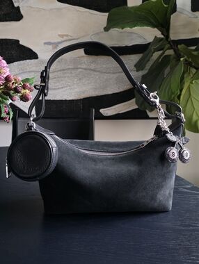 Coach Black Suede Small Finn